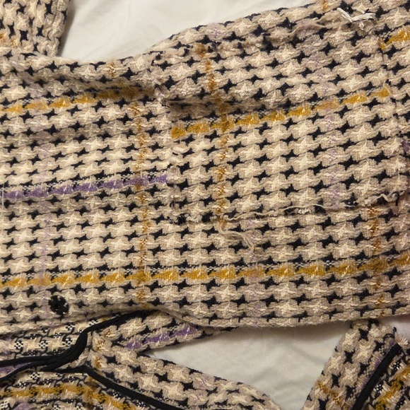 Semicouture 01 Printed Tweed Oversized Wool Coat - Picture 3 of 9